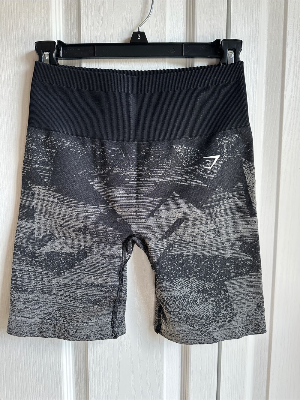 Gymshark Black & Gray Seamless High-Rise Training Shorts